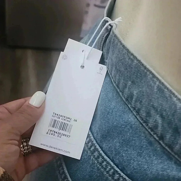 DEREK LAM IO CROSBY COTTON HIGH RISE DENIM MAXI SKIRT SIZE 26 - Picture 8 of 9